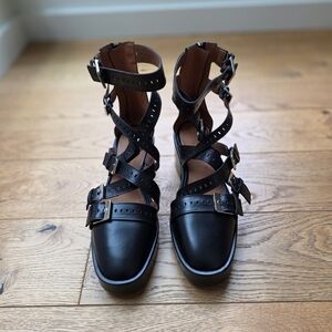 Clergerie Black Strappy Women's Sandals